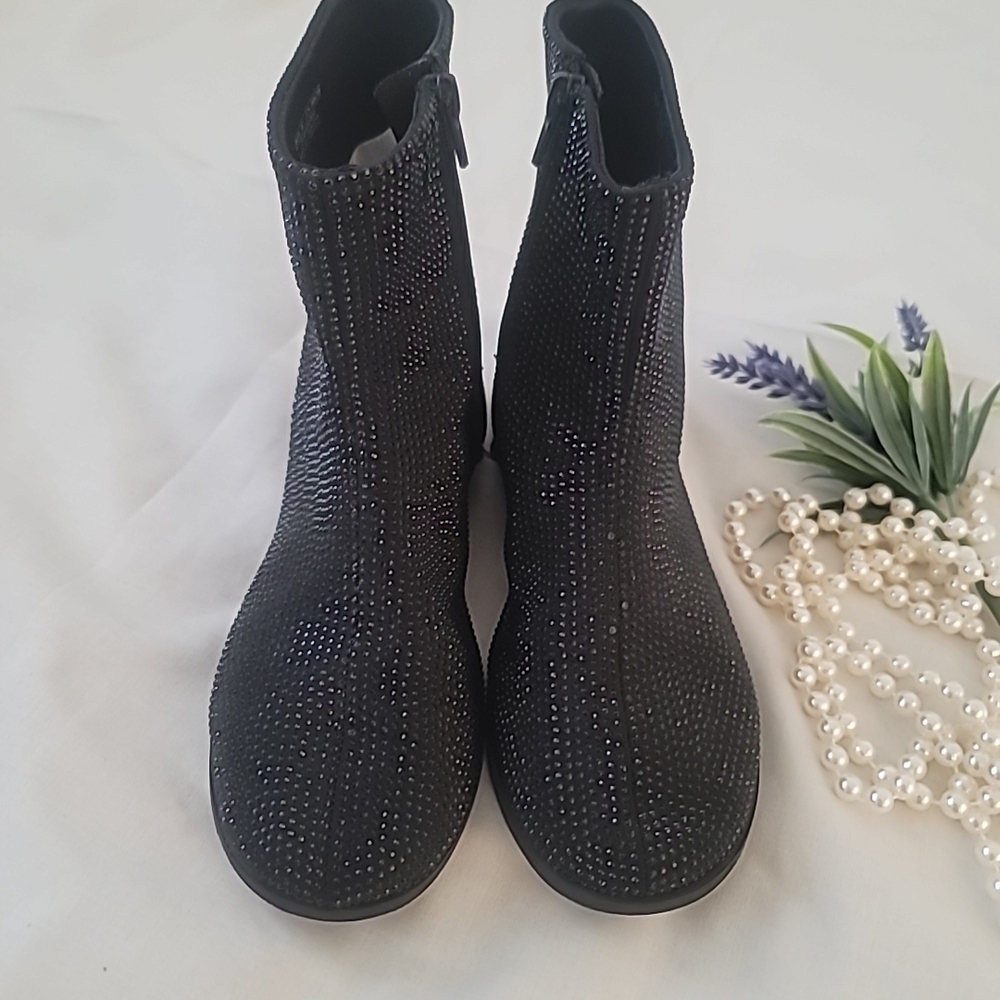 Zara Black Sparkling Ankle Boots
